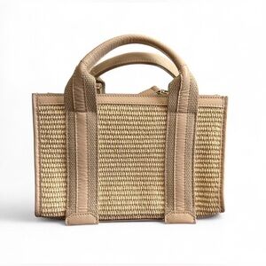 NWOT. Divina Firenze Straw/Leather Tote Purse.